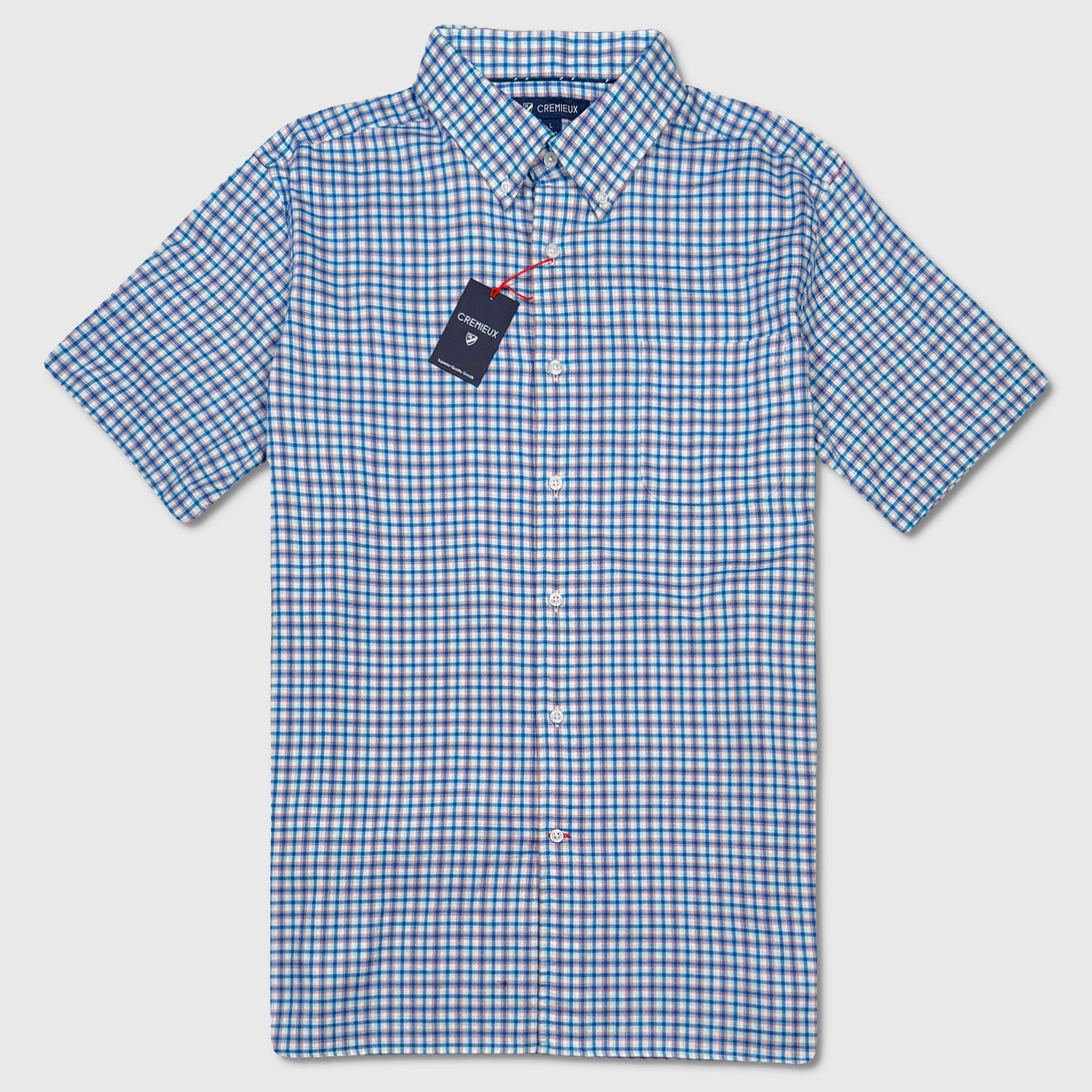 Cremieux Cotton Button Down Shirt – NWT Mens Large Blue / Plaid – #47852-K8
