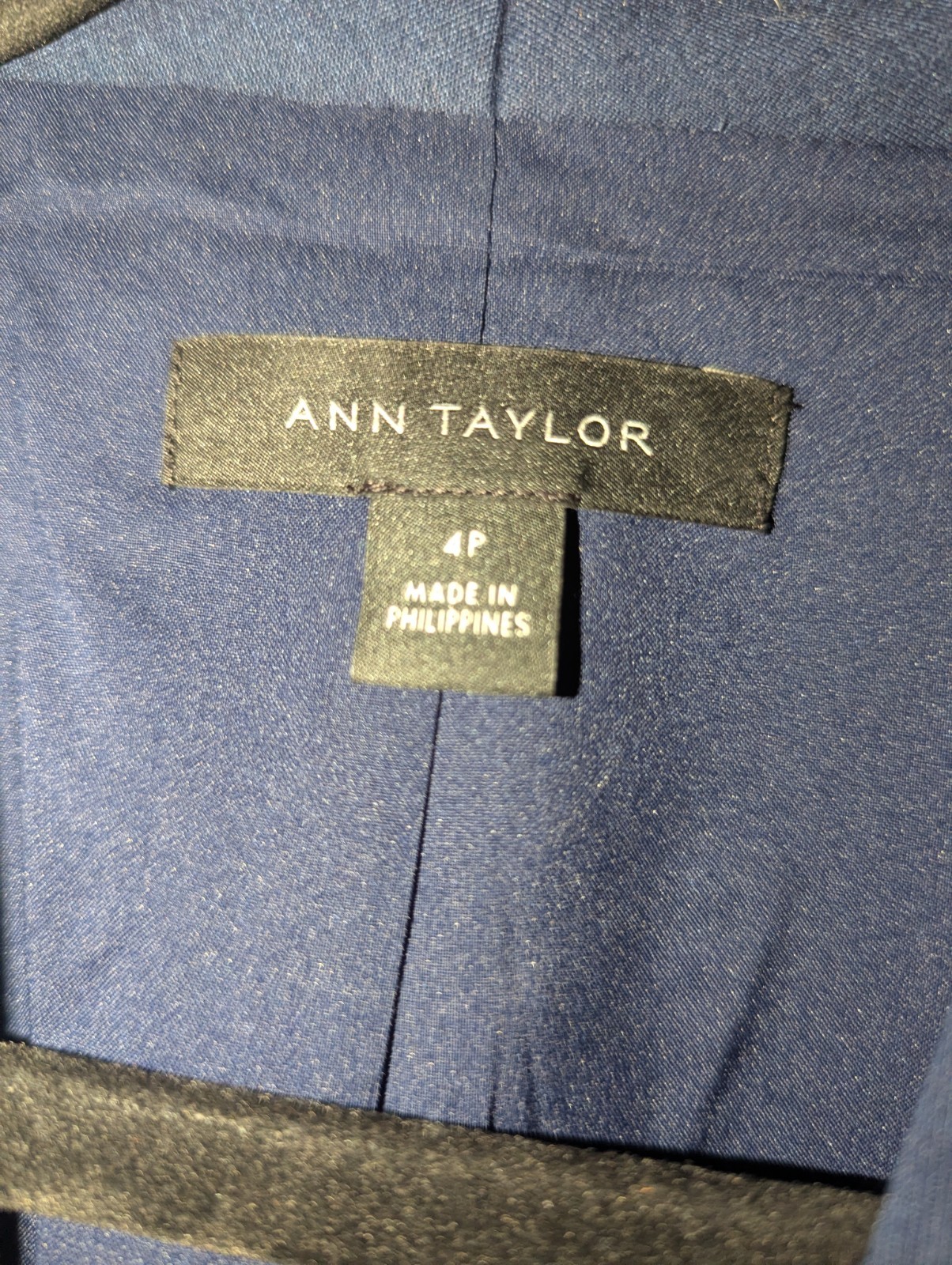Ann Taylor Petites Navy James Scuba Cutaway Blazer Size 4P