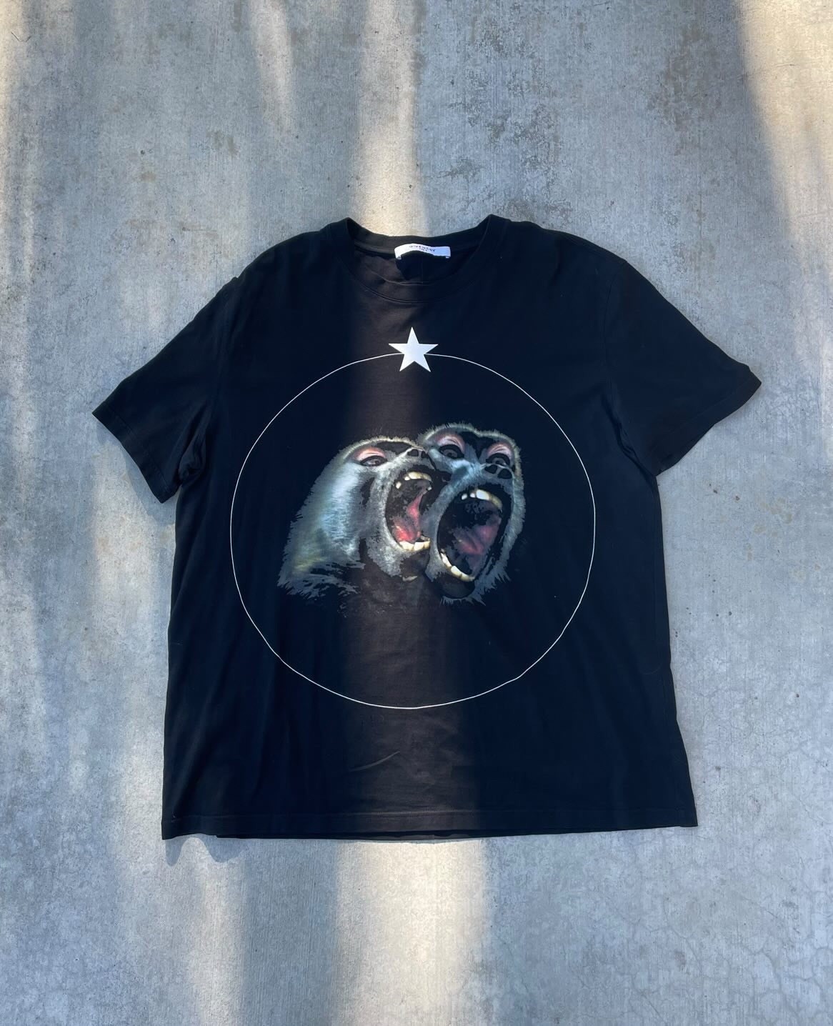 Givenchy Riccardo Tisci Monkey Brothers Black T Shirt XXL