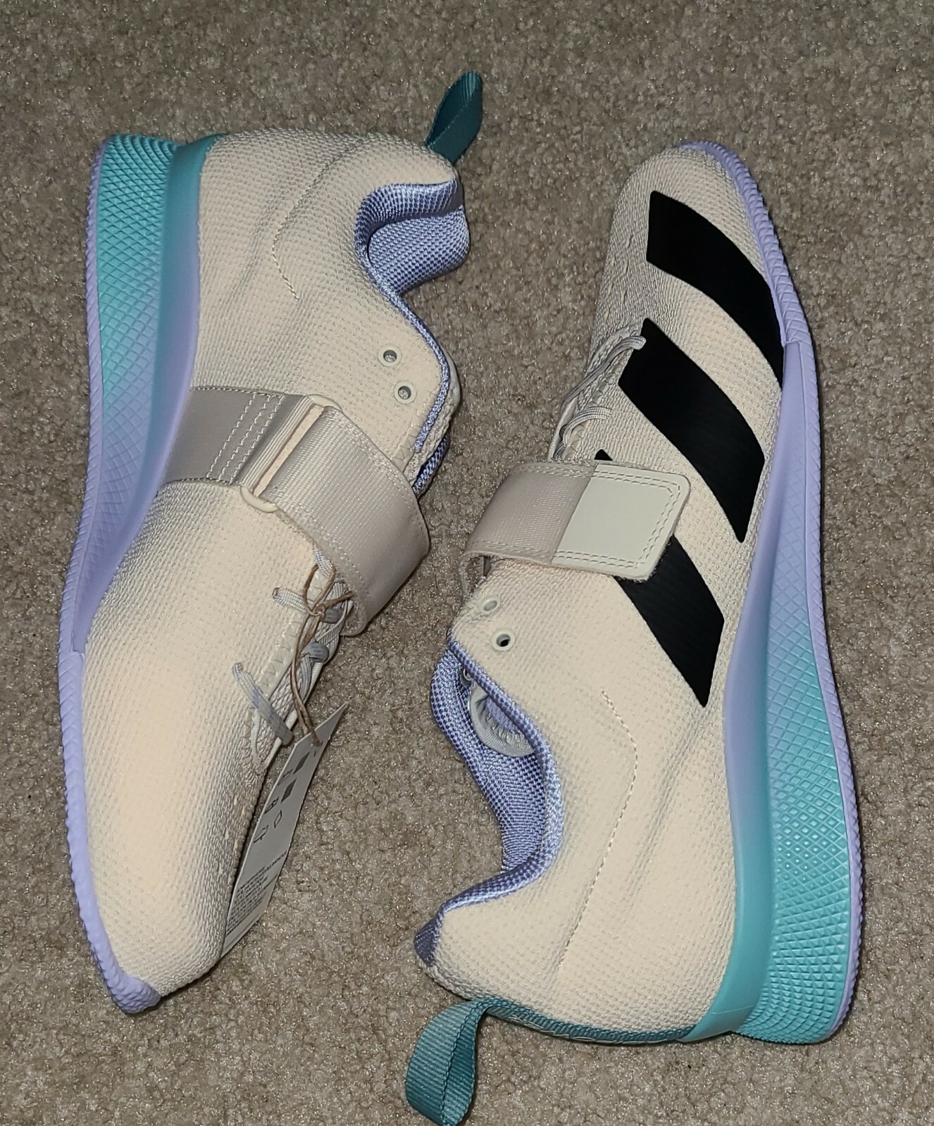 NEW Sz 9 Men’s Adidas Adipower Weightlifting 2 Shoe Wonder White Violet GZ0176