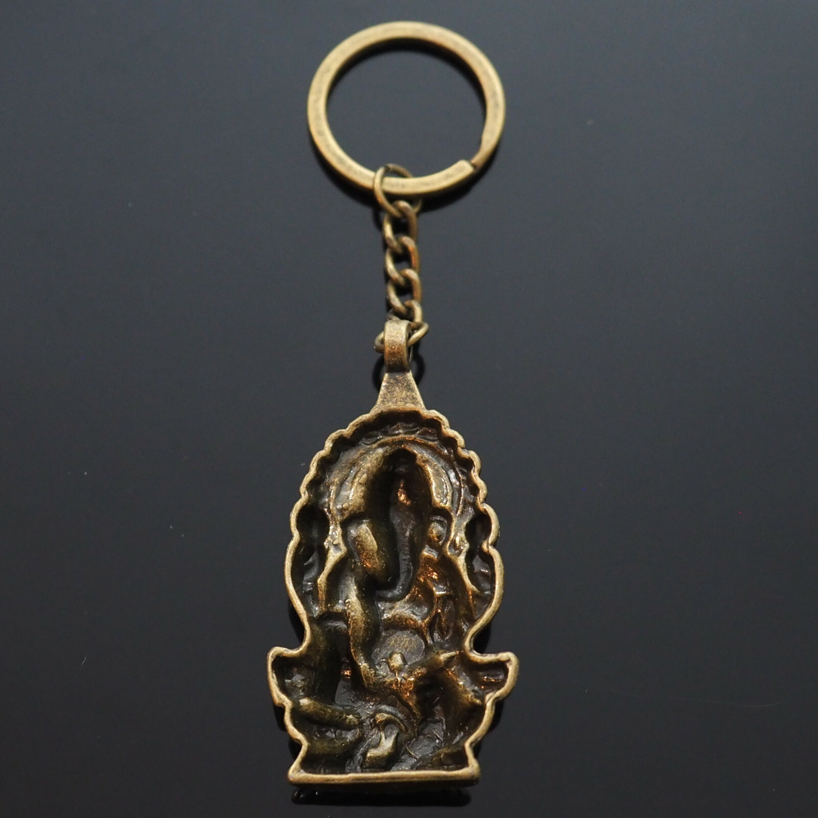 Ganesha Buddha Ganapati Hindu Elephant Shiva Pendants Steel Keychain – Bronze