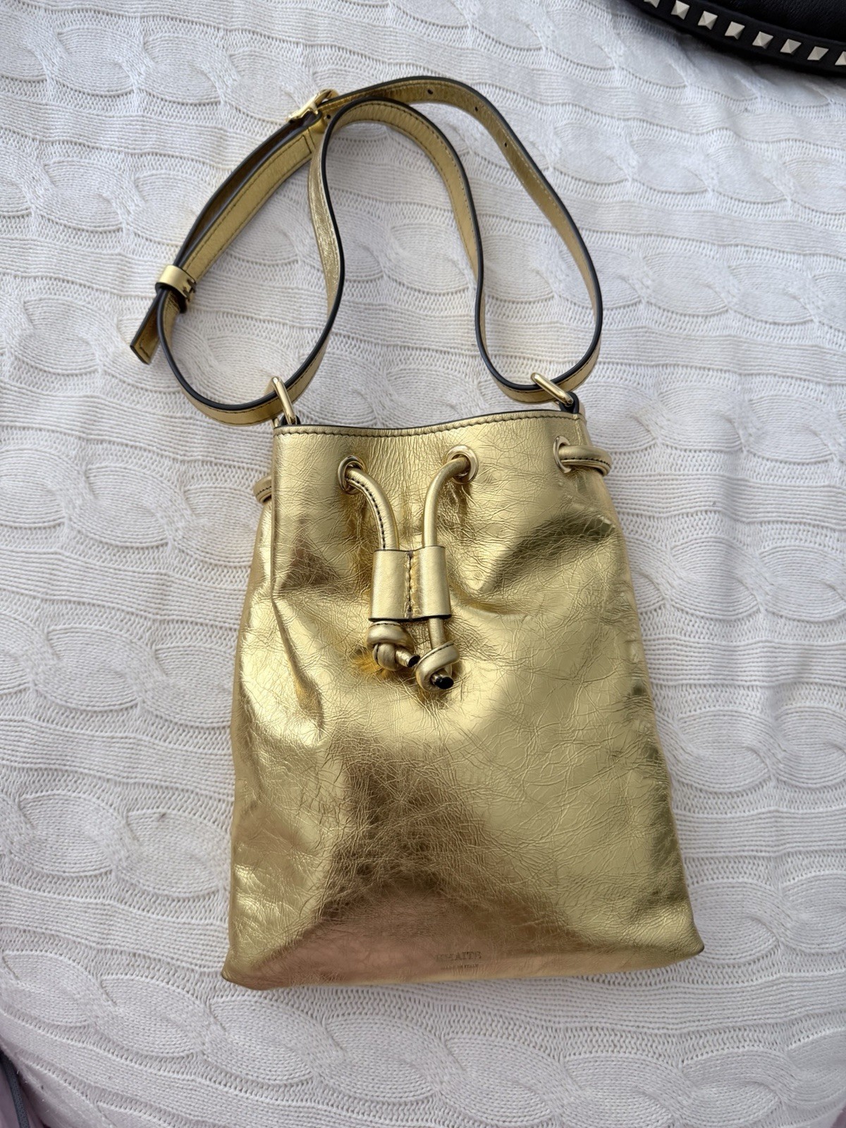 Khaite Greta Gold Bag