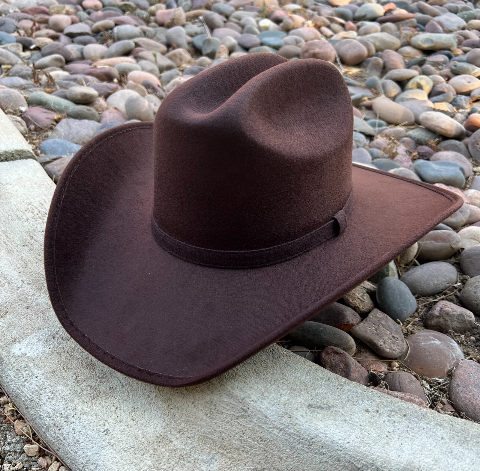 MENS BROWN WESTERN COWBOY RODEO HAT, BROWN COWBOY RIDING HAT, TEXANA VAQUERA