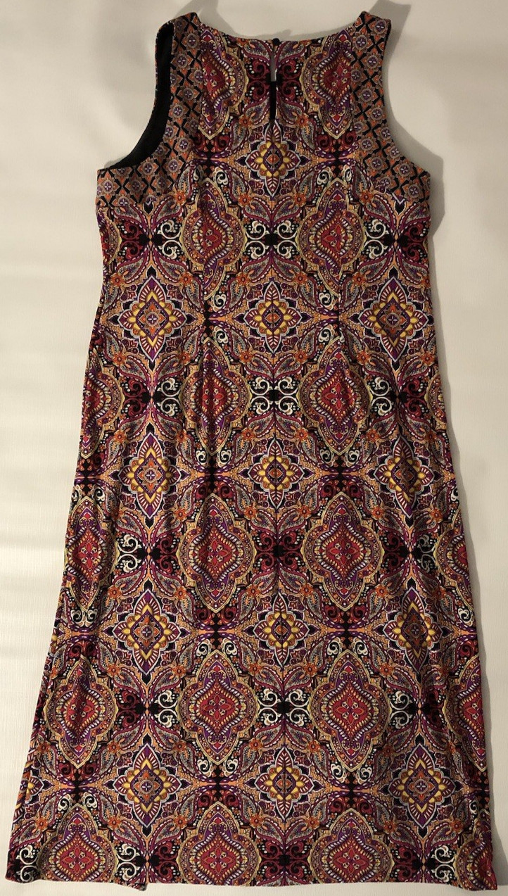 Chico’s Maxi Sleeveless Long Dress SIZE 3 Petite 3P US 16/18 Paisley Multicolor