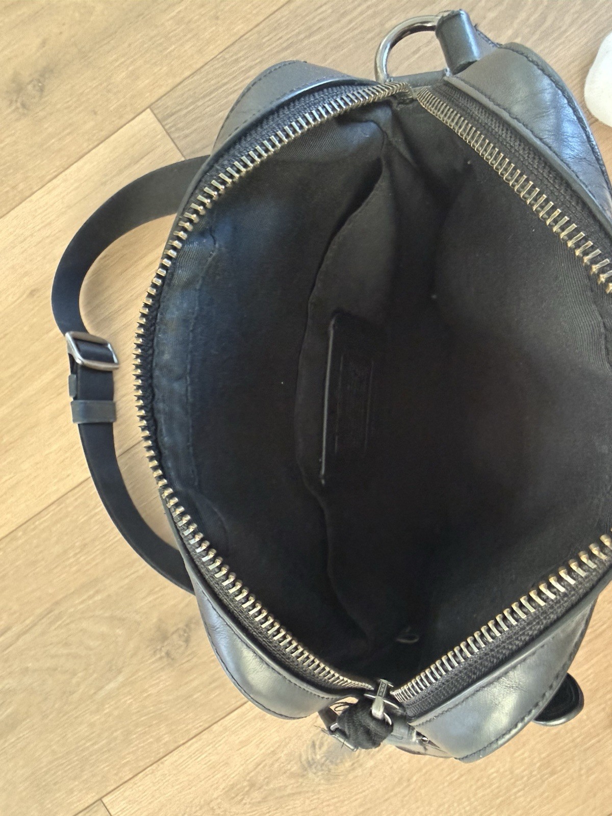 Coach Houston Flight Bag In Signature Leather Crossbody Mens Unisex 4009 Black