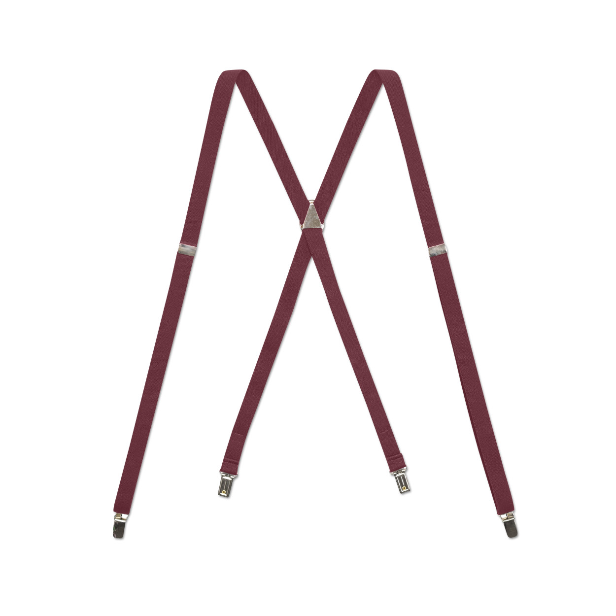 Men’s Thin Suspenders – X/Y Back with Chromed Snap Ons, USA Made