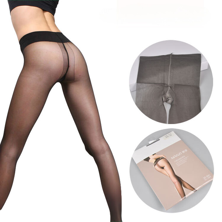 20D Ultra-Thin Sheer Nylon Pantyhose T-Crotch Invisible Bare-Skin Stockings