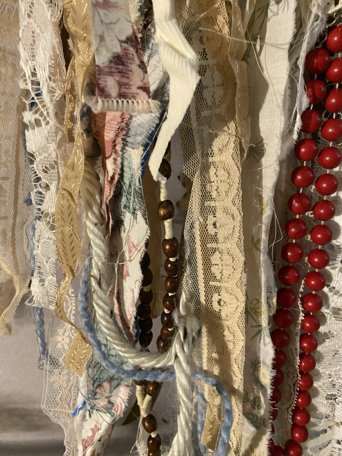 BOHO FRINGE ROMANTIC REWORKED SHABBY BAG PURSE Tapestry Funky Upcycled HIPPY