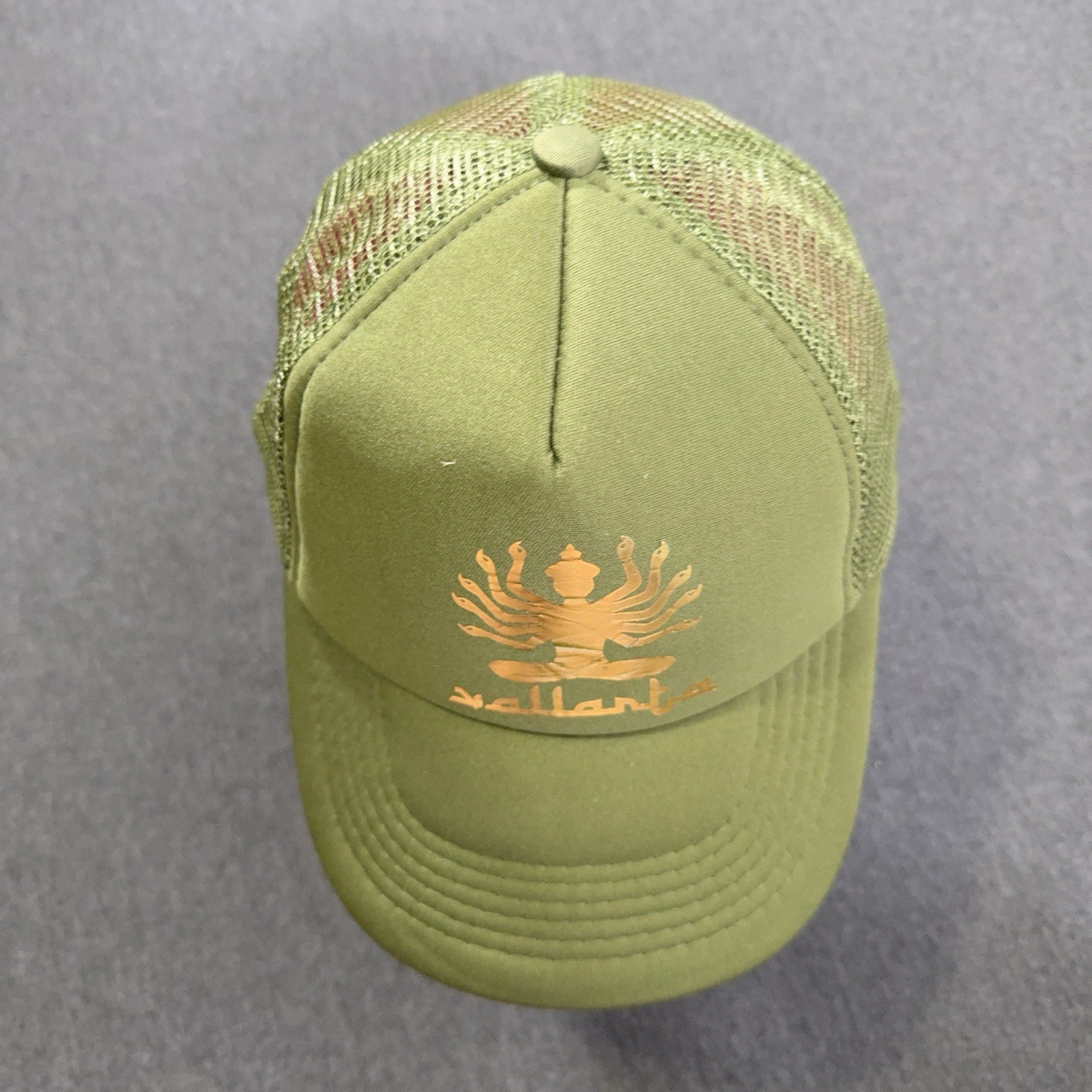 Mandala Trucker Hat OSFA Green Deity Mesh Back Adjustable Logo Outdoor
