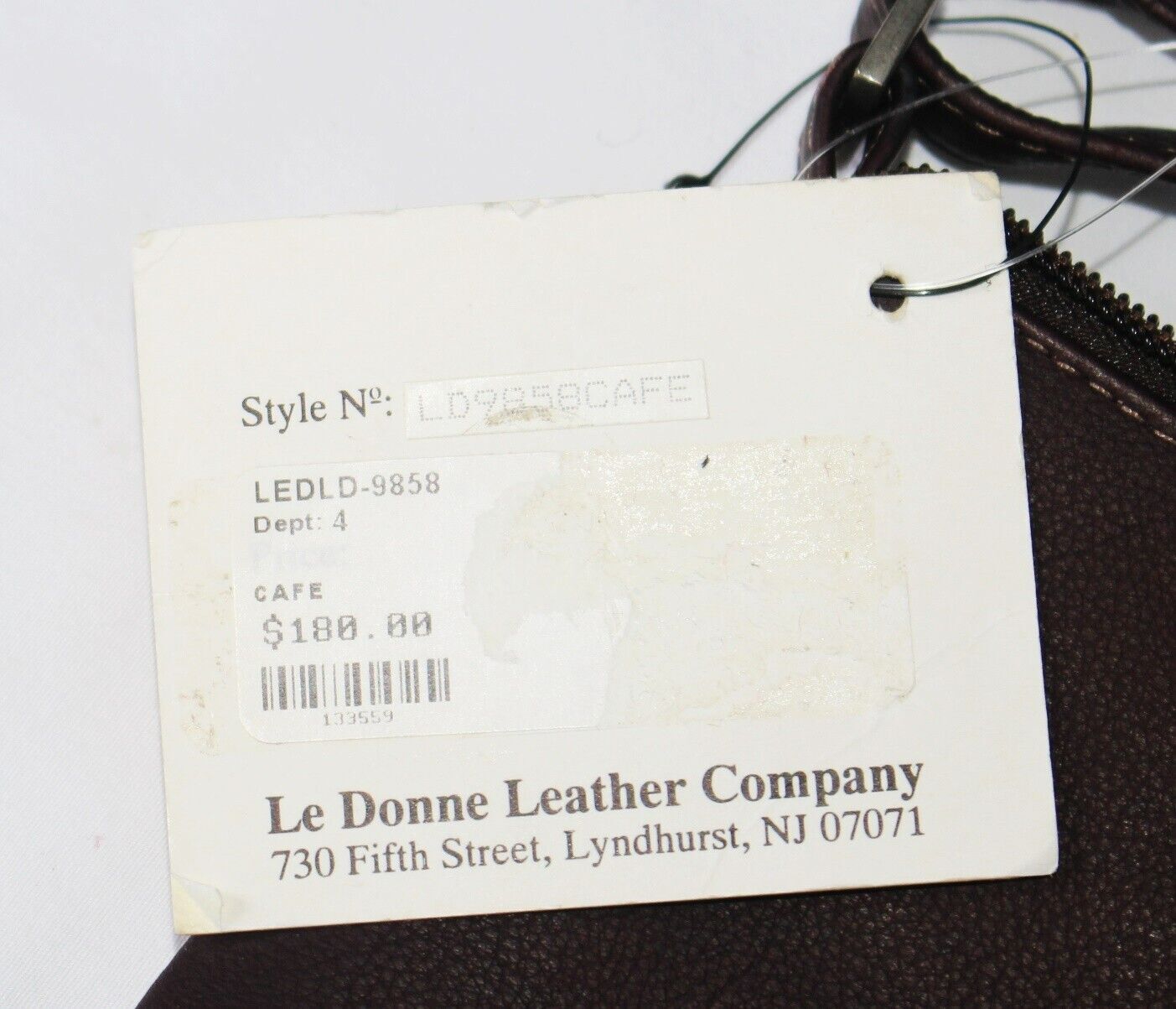 $180 NEW Le Donne Leather CAFE BROWN Purse Crossbody Zipper Snap Pocket NWT
