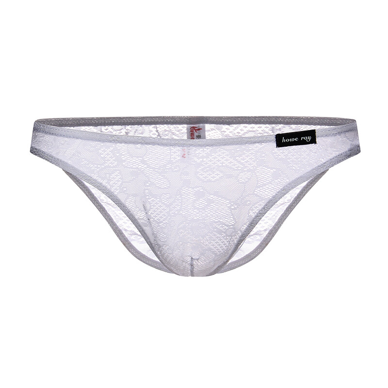 6PCS LOT Mens Lace Underwear Brief Panties Low Waist Sheer See Through Underpant