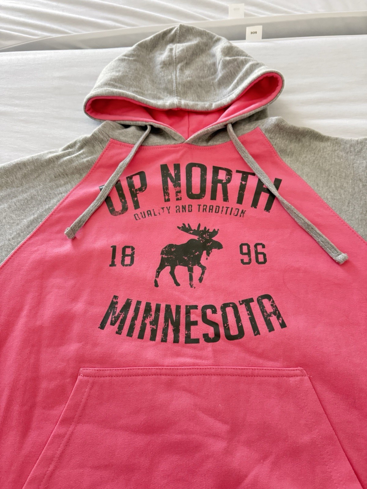 NWT Sweatshirt Hoodie U.S. Apparel Pink & Grey