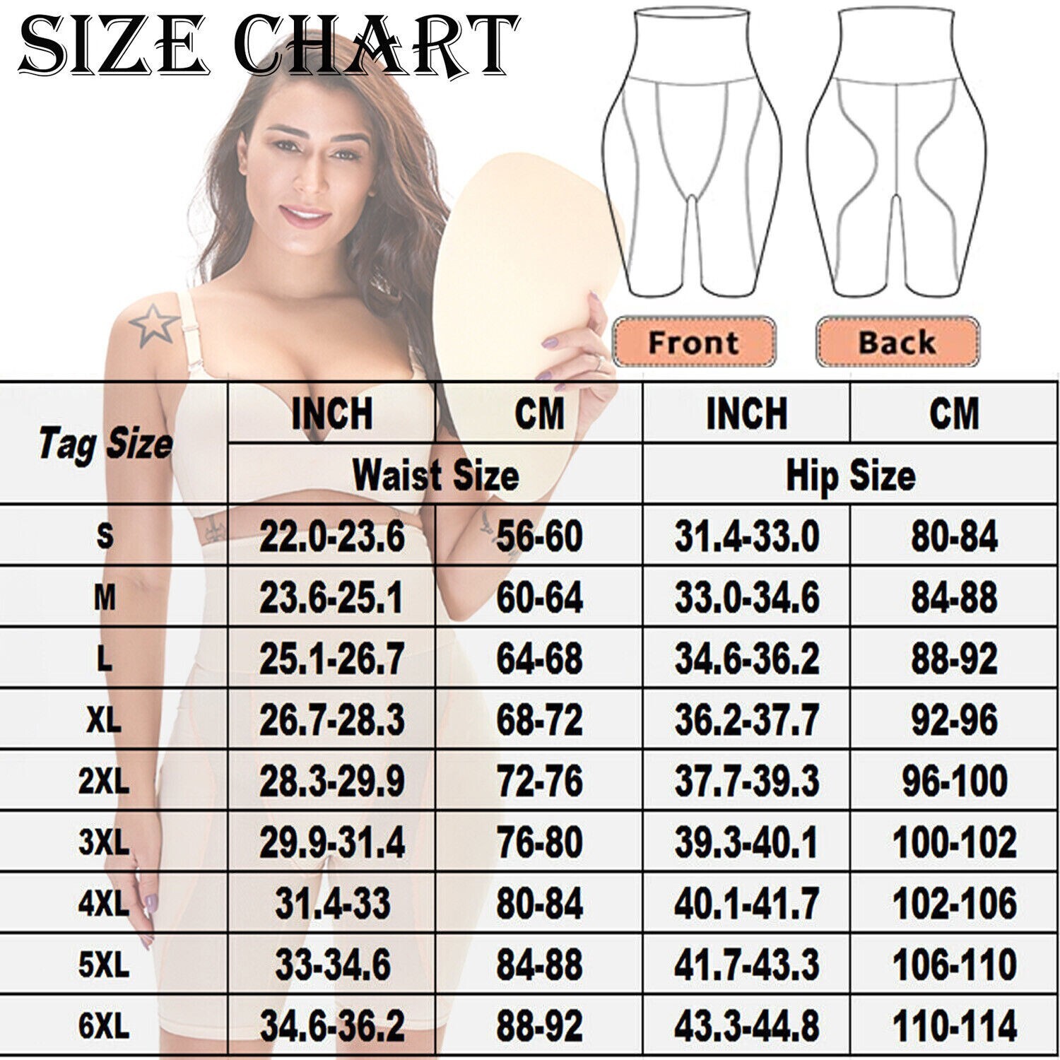 Women Tummy Control Butt Lifter Panties BBL Shapewear With Hip Pads Hip Enhancer