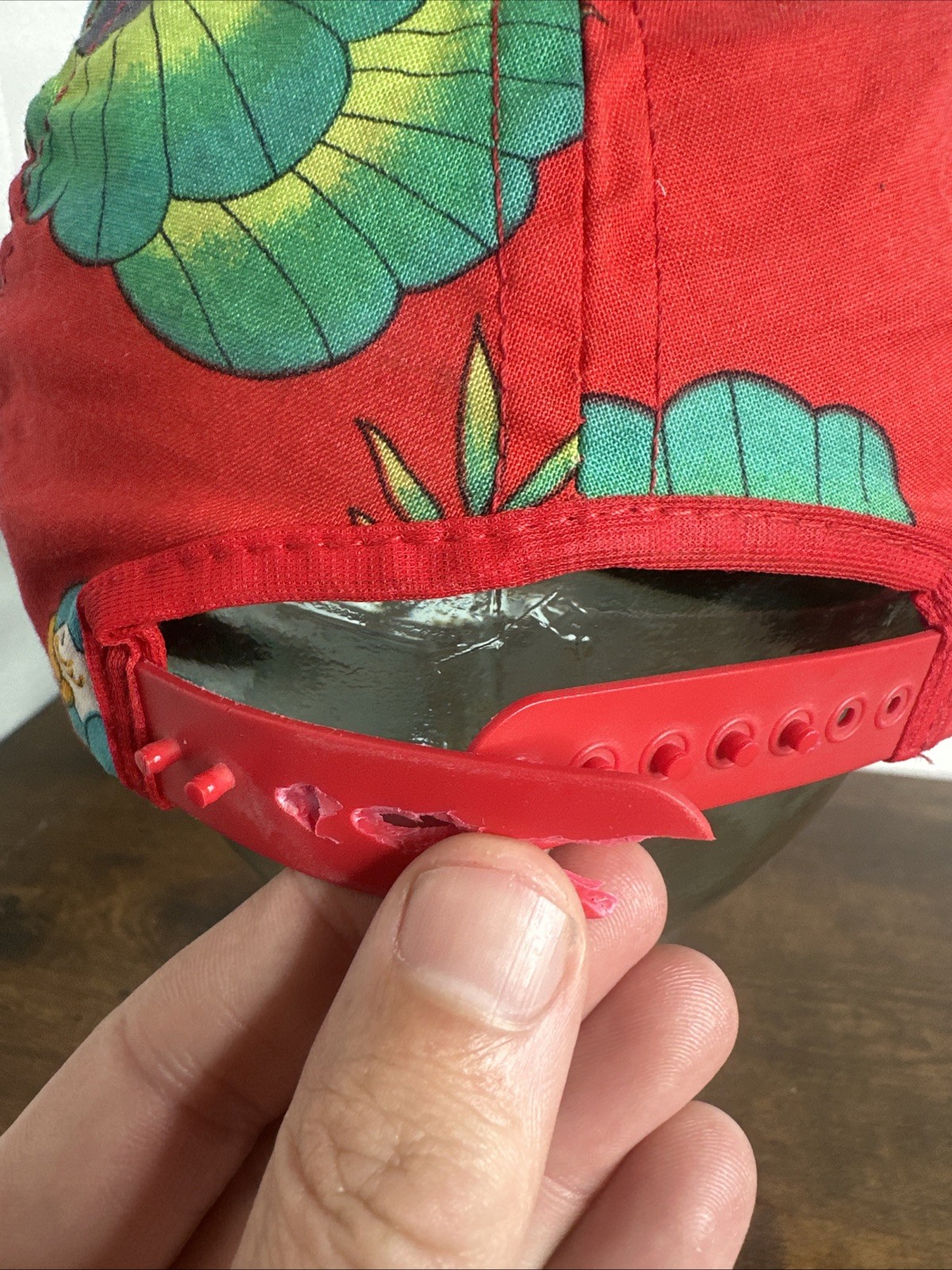 Vintage Red Jimmy Buffett Parrot Head Club Hat Snapback Cap Tropical Flower Bird
