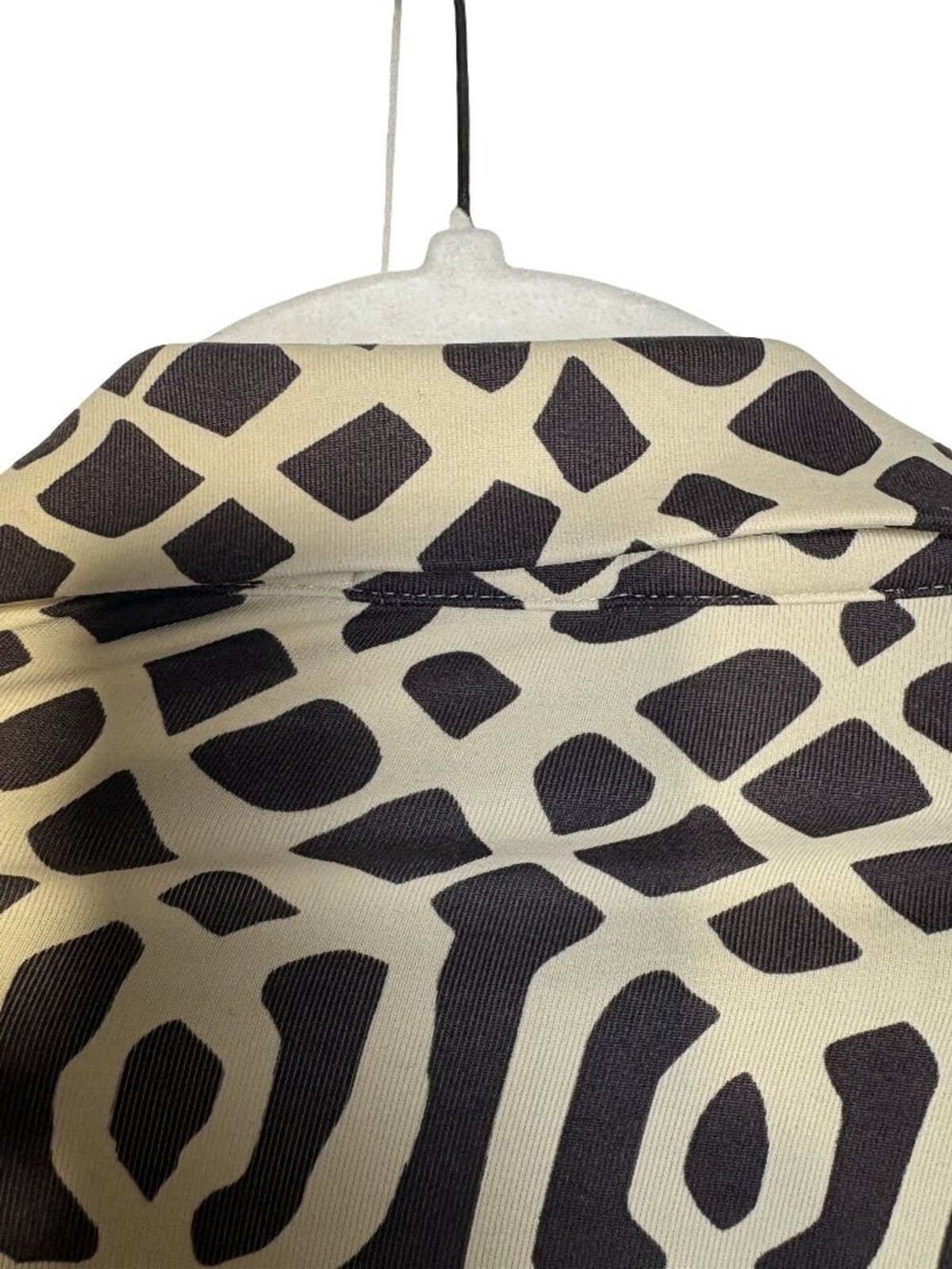 J.McLaughlin Catalina Cloth Faux Wrap Dress Women XS Black Tan Geometric