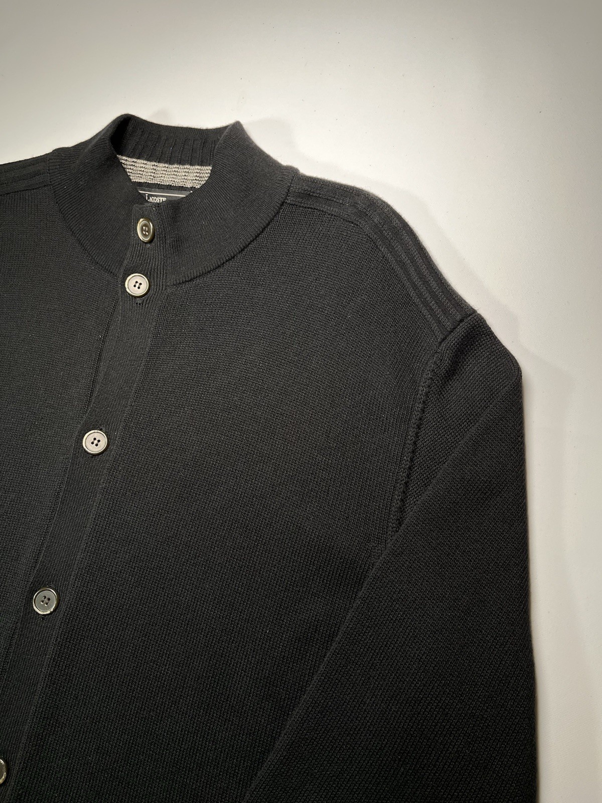 Lacoste Black Label Wool Cotton Cardigan Extra Soft Jumper Men’s XXXL [353]