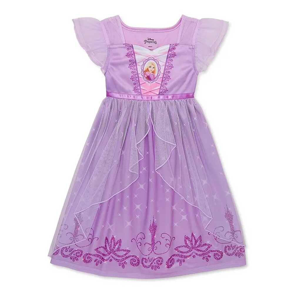 Disney Princess Rapunzel Toddler Girl’s Fancy Dress-Up Nightgown, Gown