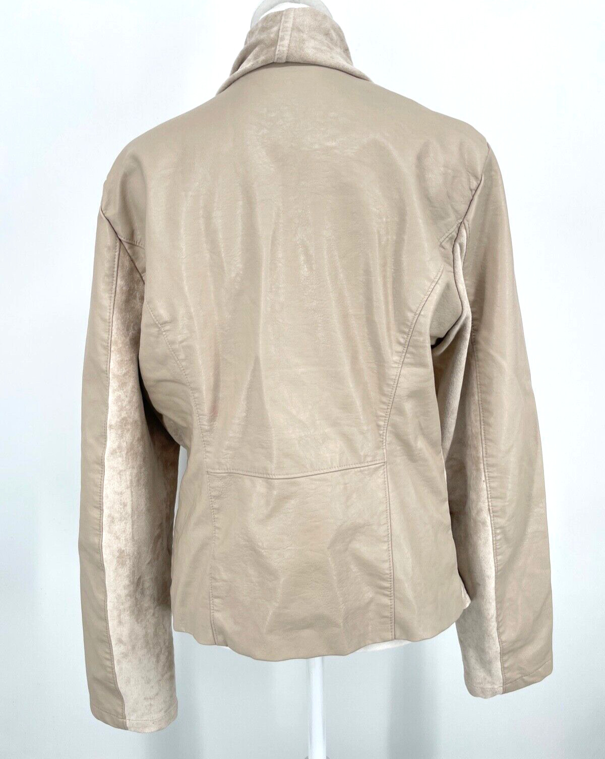 Blank NYC womens Size L Sunny Days Moto Jacket faux suede asymmetrical zip
