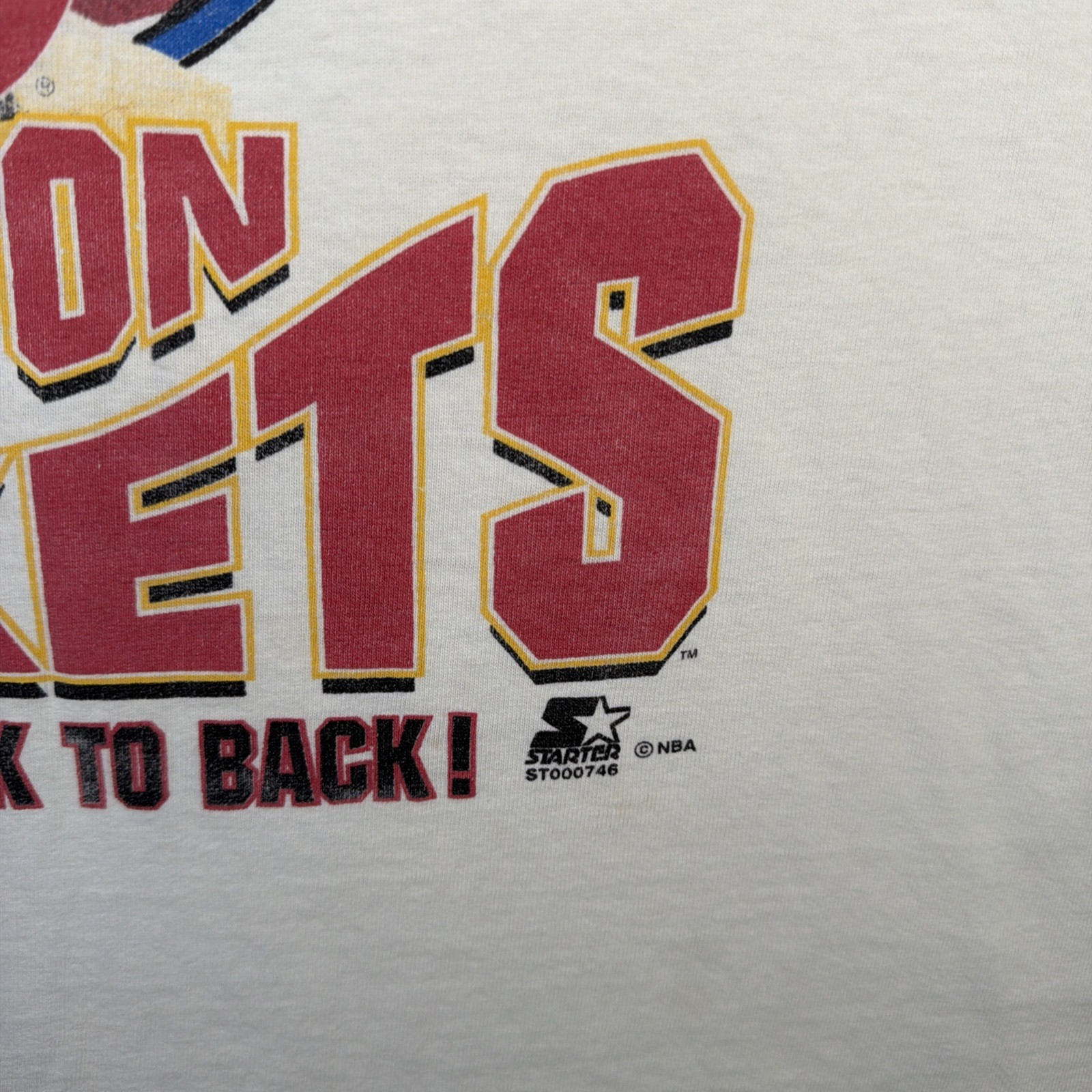Vintage Houston Rockets Shirt Mens Large White 90s Texas Shootout 1995 Playoffs