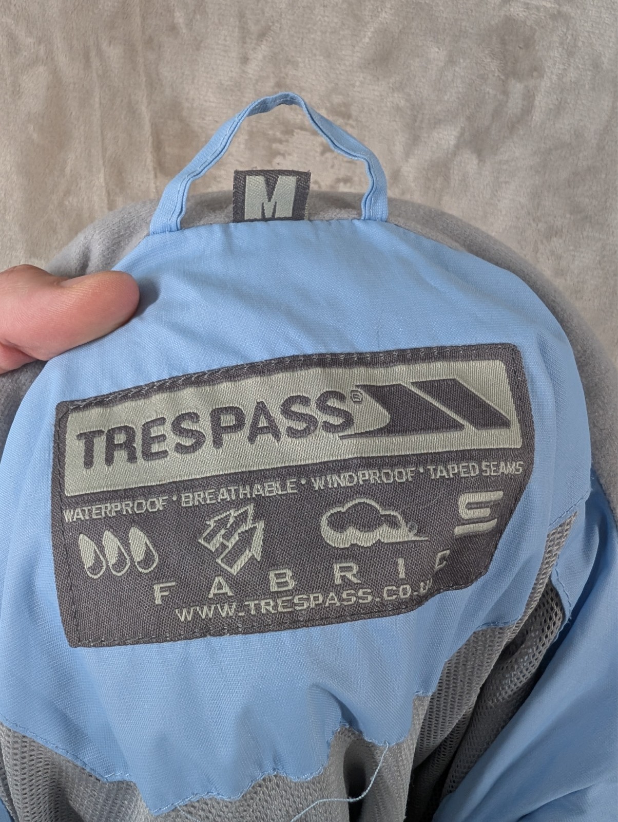Trespass Womens Jacket M Blue Waterproof Breathable Windproof Coat Serpent DL143