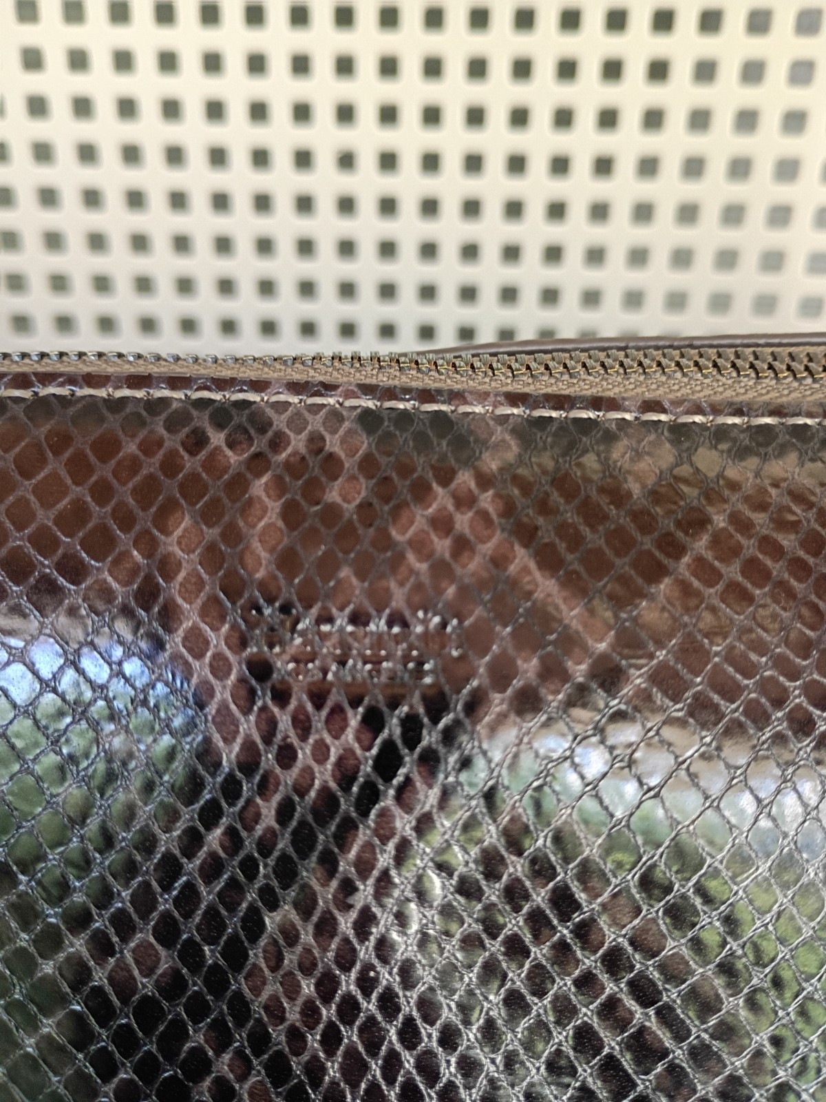 Hammitt/Addie/Olivine Snakeskin Embossed Leather/Gunmetal
