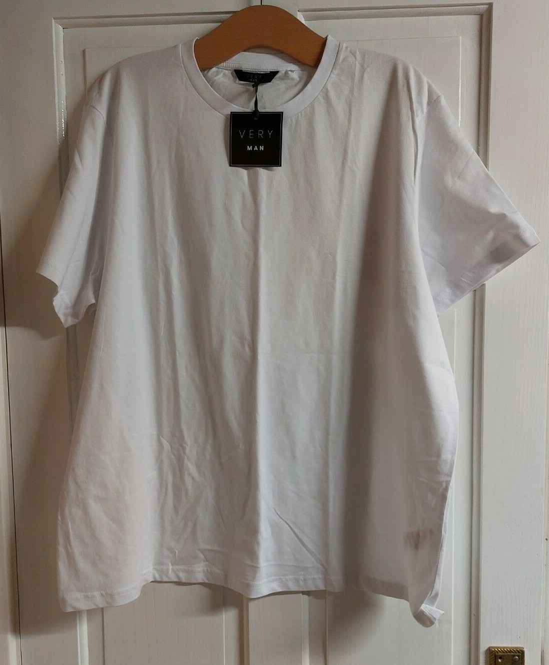 V By Very Man Crew Neck T Shirts Blue Khaki White Size UK M Medium and 2XL New