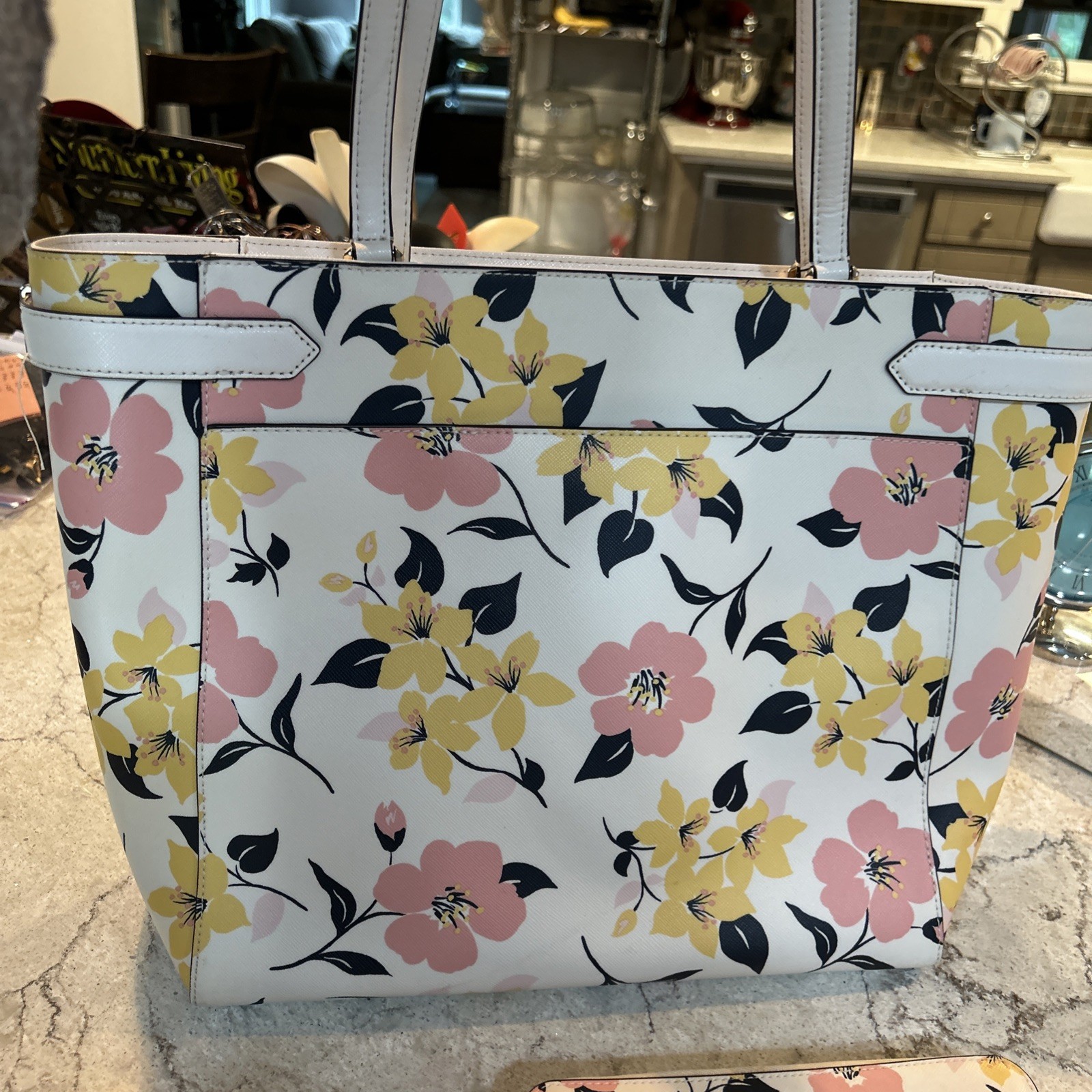 Kate Spade New York Staci Lily Blooms Floral Laptop Tote With Wallet