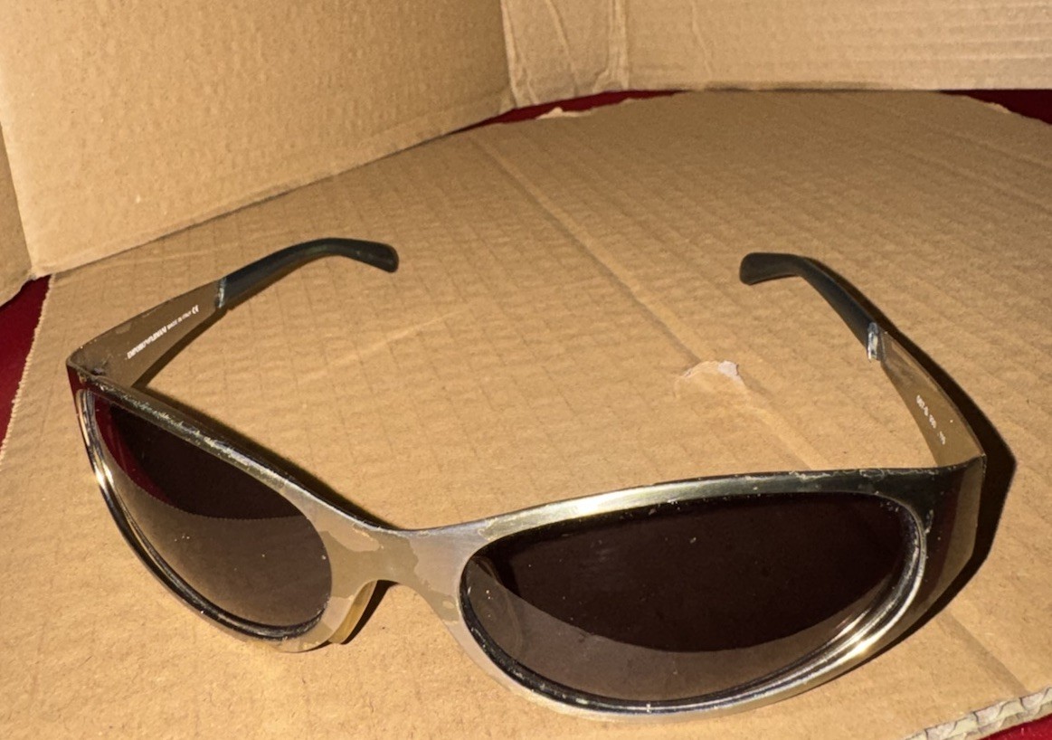 Vintage Emporio Armani Steel Sunglasses Mod 067-S 115mm Made in Italy Y2K