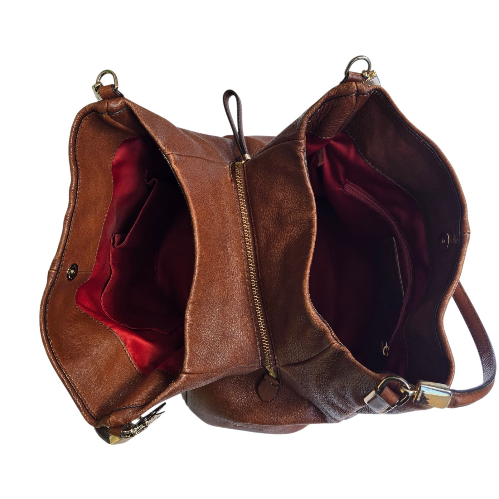 Coach Madison Phoebe Pebbled Leather Hobo Brown Shoulder Bag Purse H1376-26224