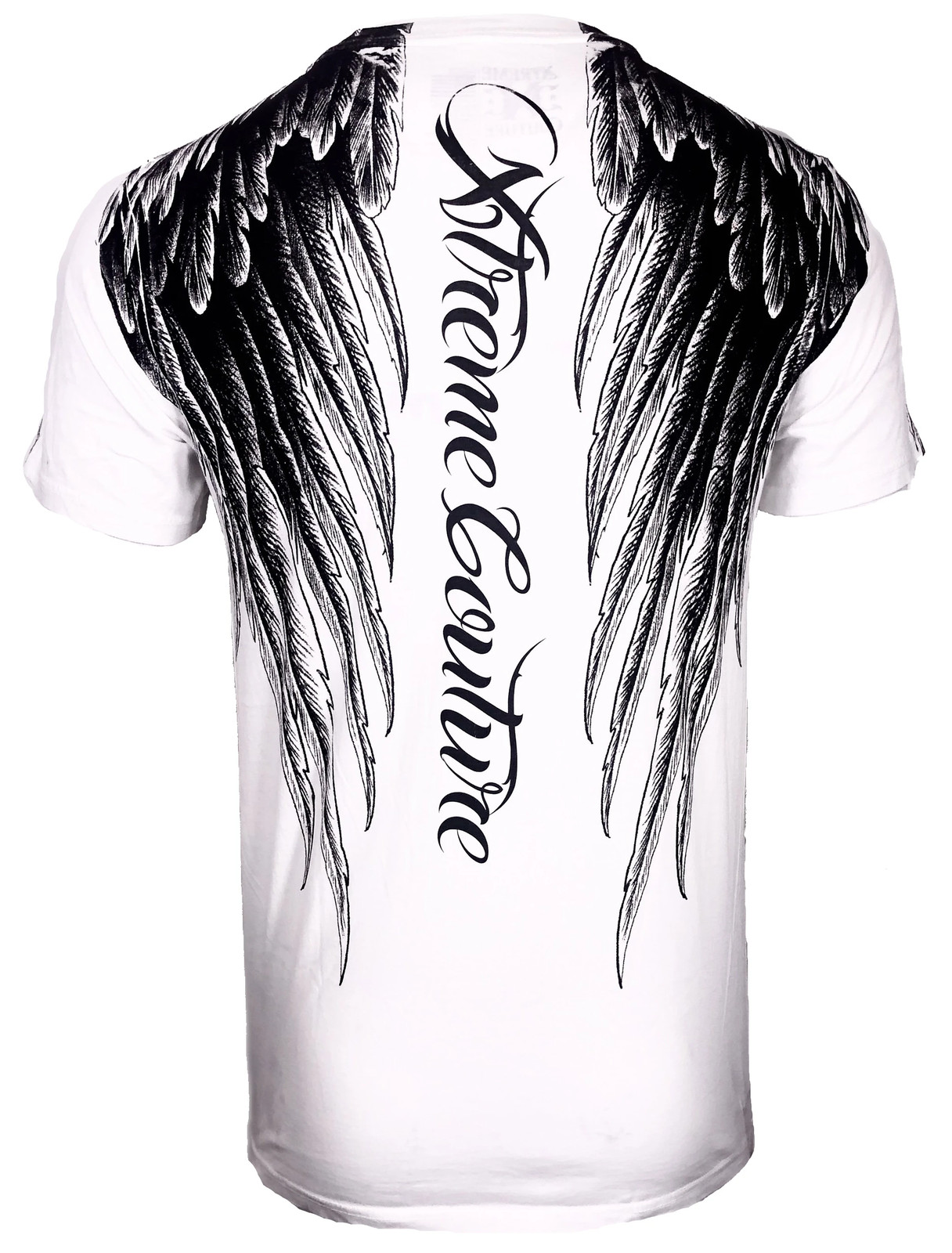 Xtreme Couture Affliction Men’s T-Shirt AEROSMITH WHITE Wings Biker Tattoo MMA