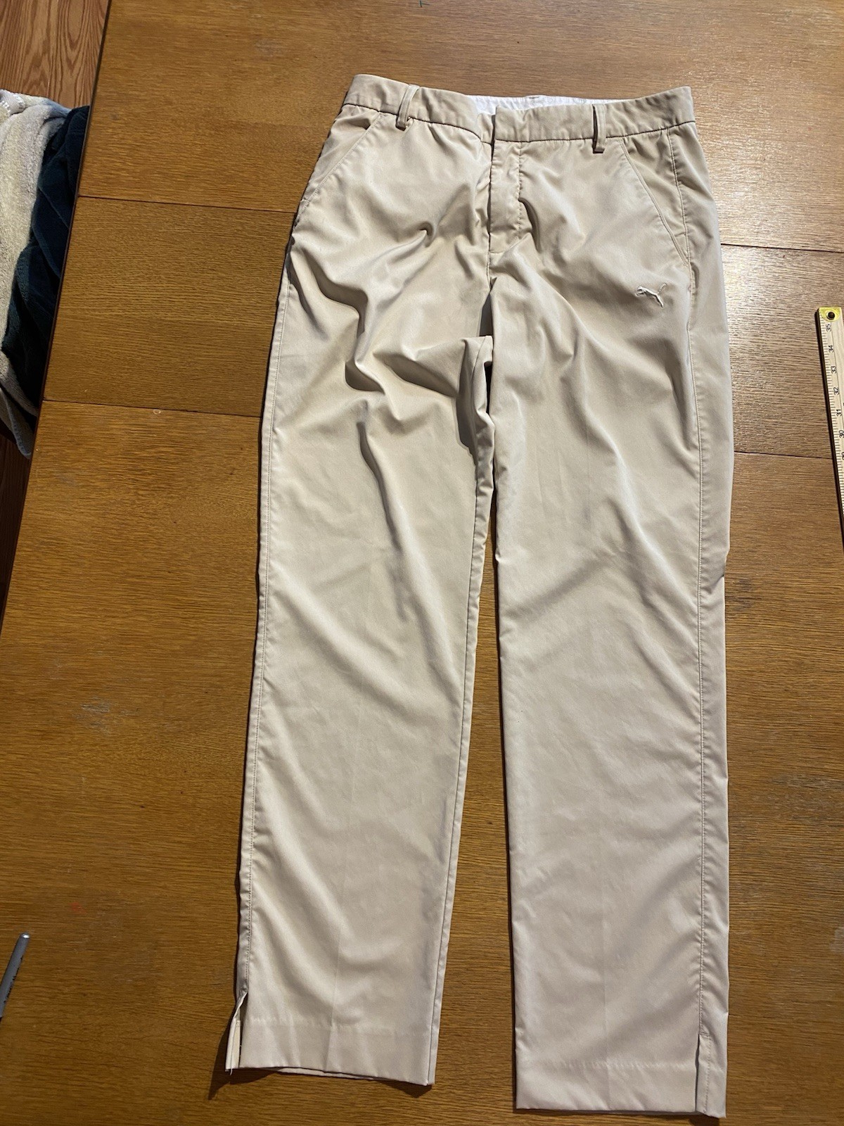 Puma Men’s Cobra Golf Performance Stretch Pants 32×34 Beige Quick Dry Material