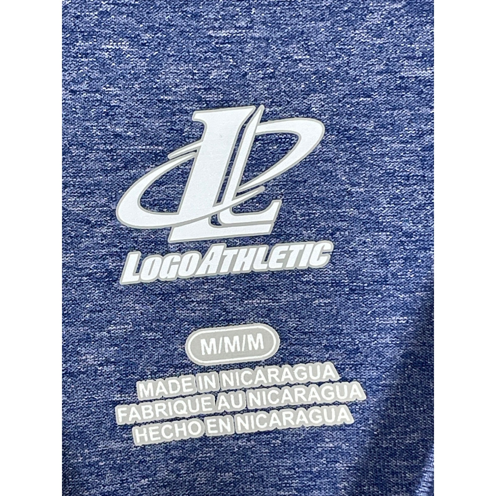 Logo Athletic Philadelphia 76ers NBA Basketball Blue Heather Shirt Mens Medium