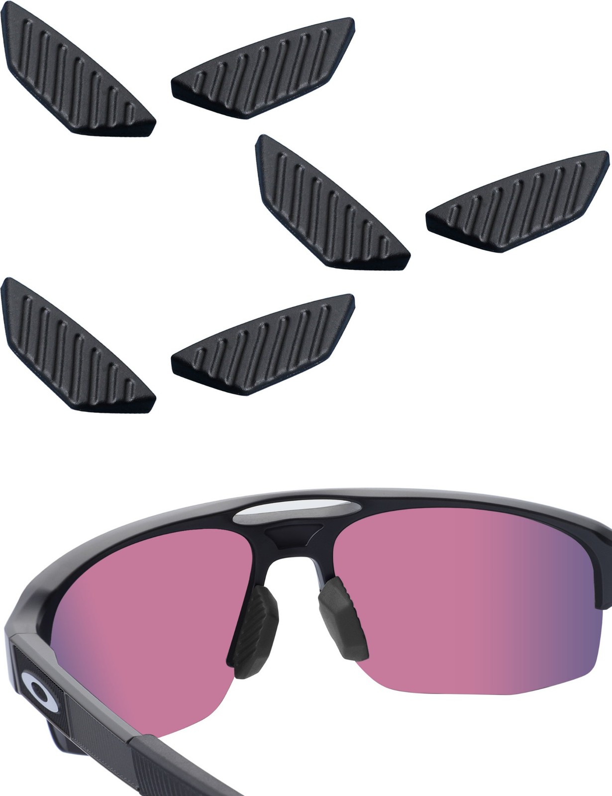 Silicone Replacement Rubber Nose Pads For-Oakley Mercenary OO9424 Sunglasses