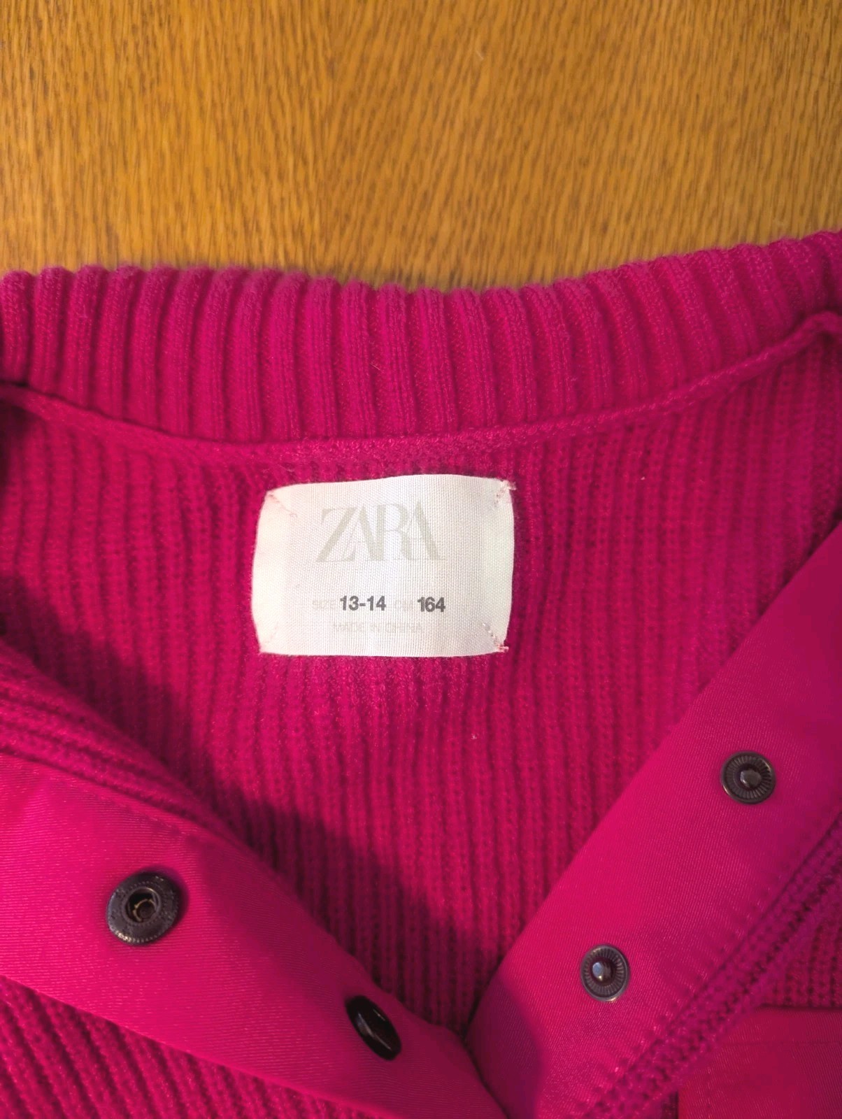 Zara Knit Pullover Sweater Womens Size 13-14 CM 164 Magenta Pink