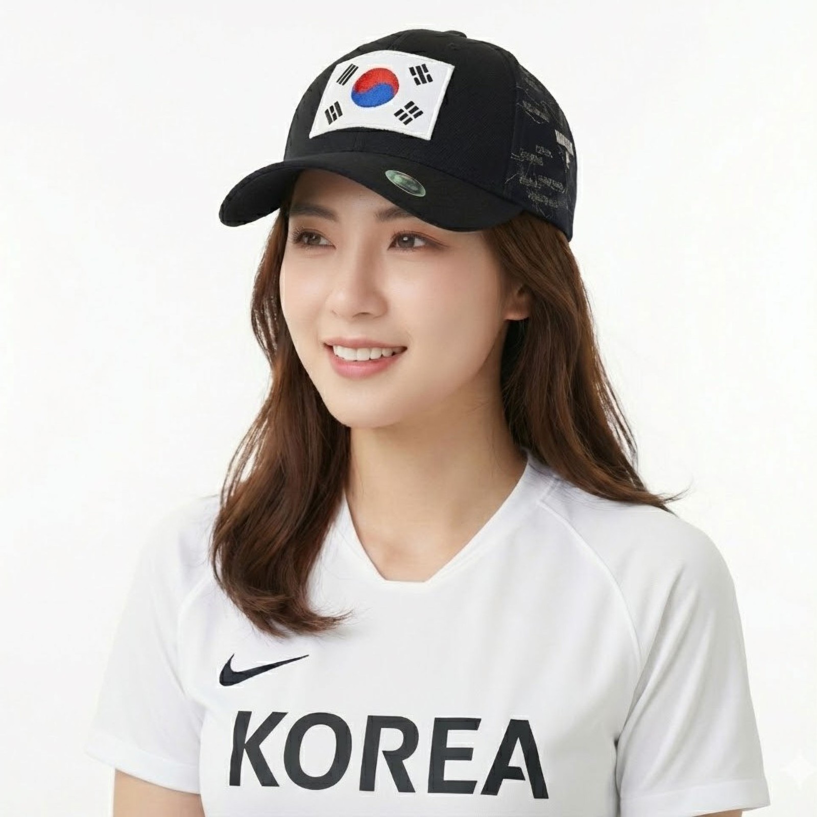 Korea Flag Baseball Cap Modern Korean Map Design. Korea Supporters Cap