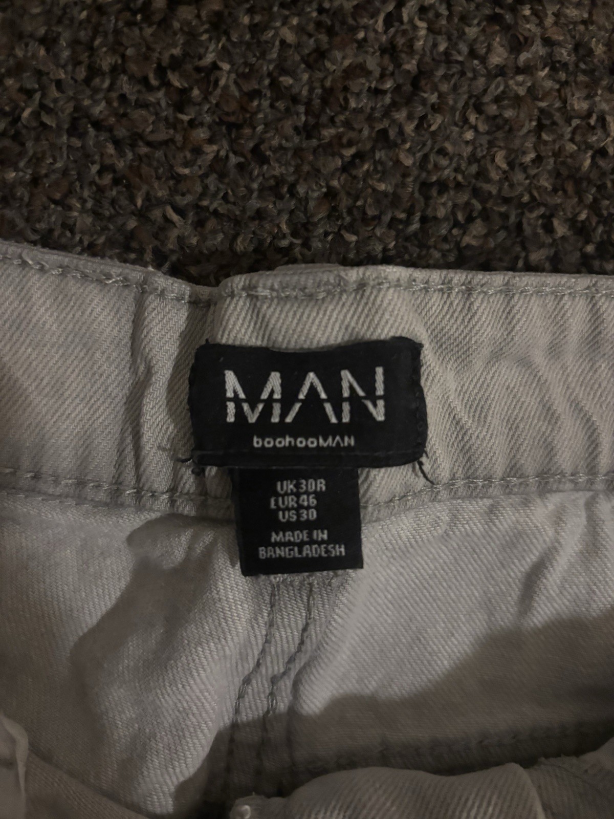 boohooMAN Men’s Gray Slim Fit flared Jeans