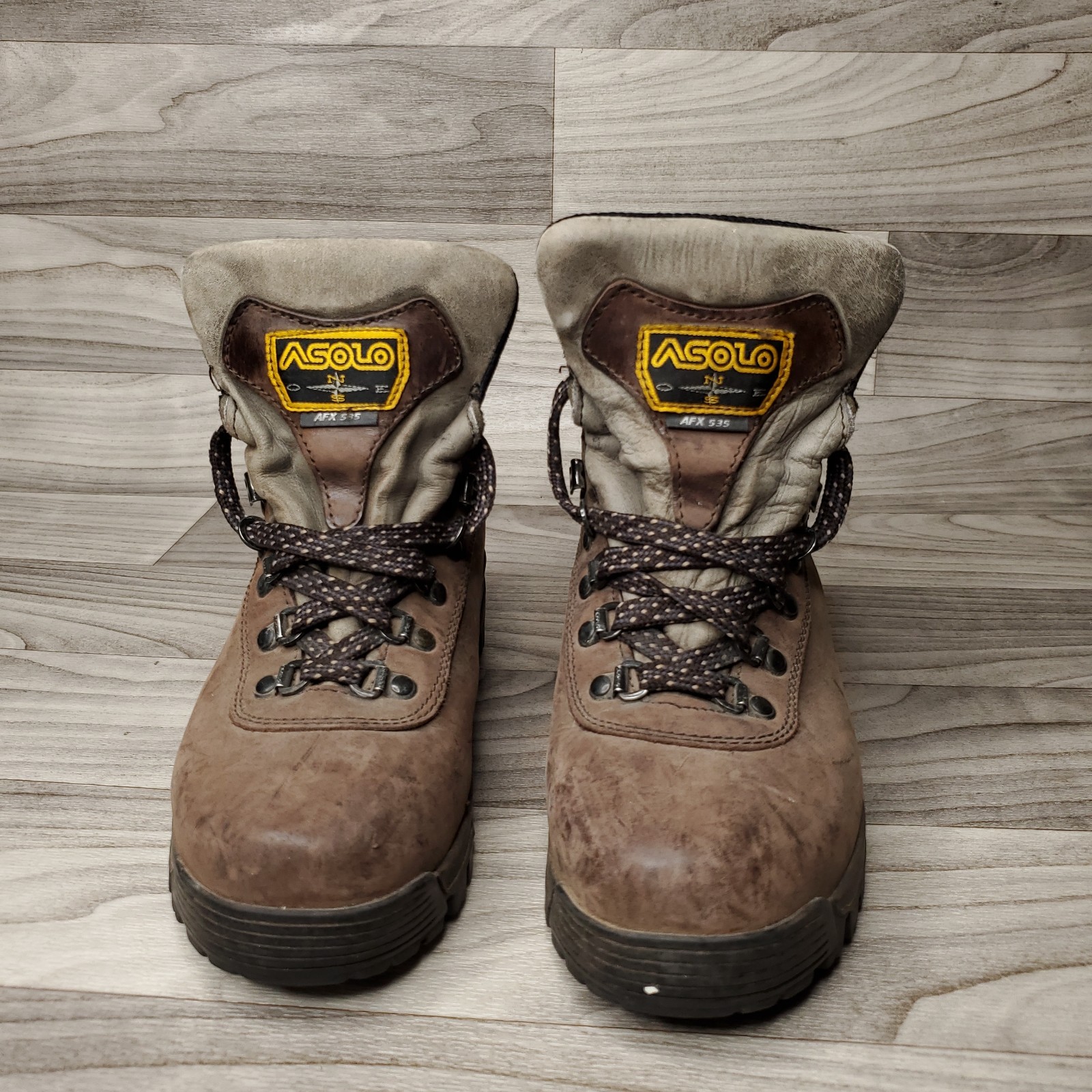 Asolo AFX 535 Hiking Backpacking Boots Nubuck Leather Vibram Sole Women’s Size 7