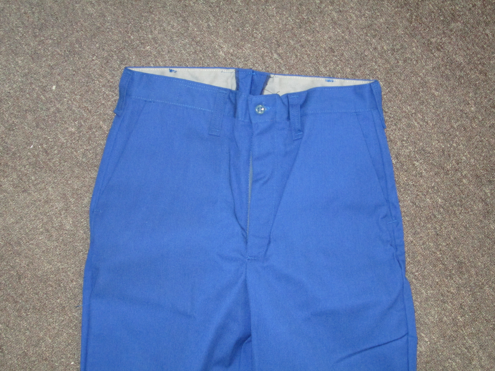 Mens Pants uniform Royal Blue 28 29 30 31 32 unhemmed to 36″ Made USA new golf