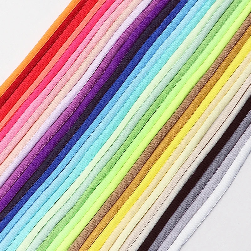 Half Round Classic Shoelaces 4mm Wide Solid Color Shoelace Sneakers Quality Shoe