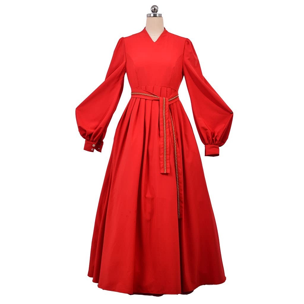 Elegant Princess Bride Costume for Women – Red Wedding Dress, Buttercup Cosplay,