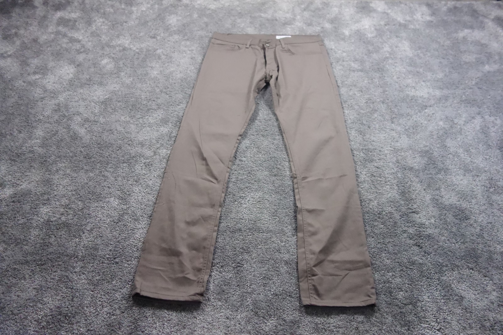 Gustin Pants Mens 38 Beige California Slim Fit Button Fly Twill Cotton