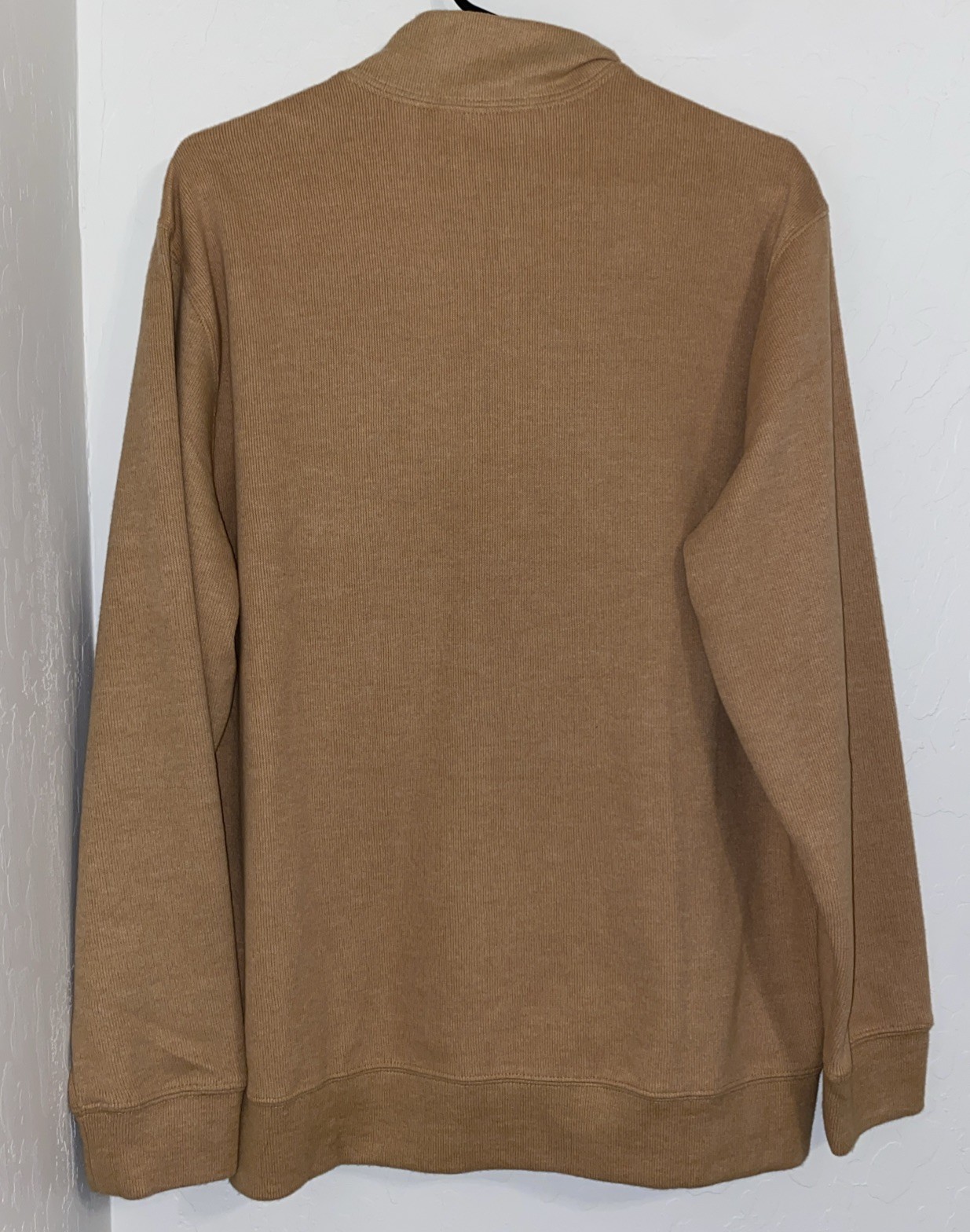 Lands’ End Men’s Bedford Rib Quarter Zip Long Sleeve Soft Cozy Pullover NWT