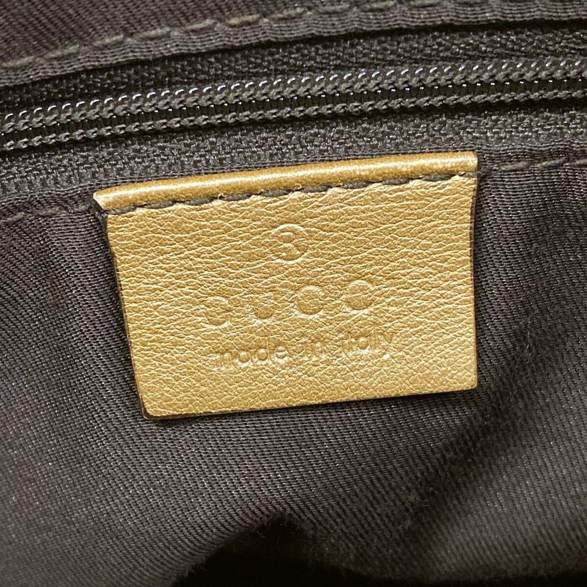 GUCCI Abby GG Monogram Bronze Jacquard Leather Shoulder Bag Auth