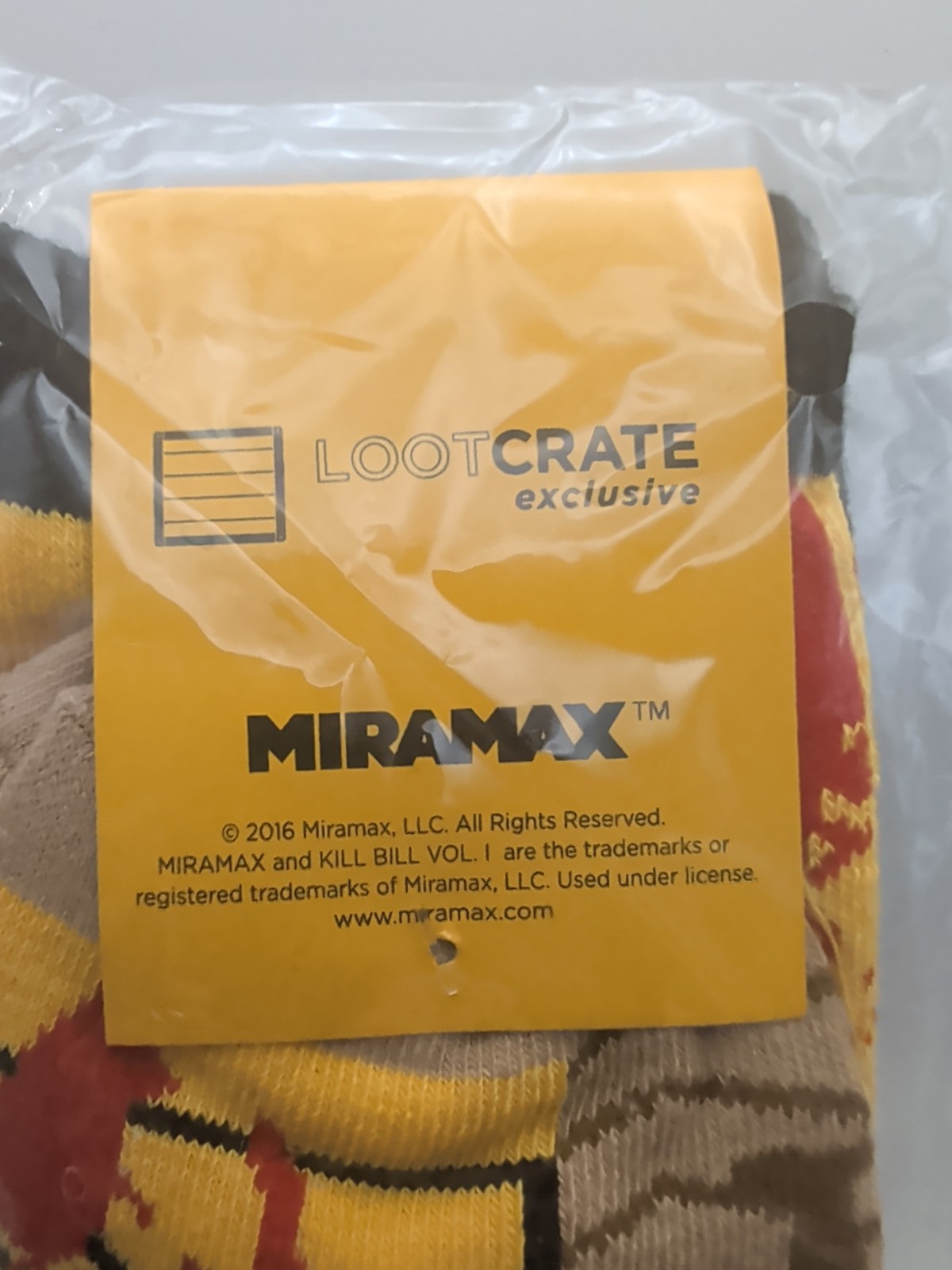 Kill Bill Vol 1 Loot Crate EXCLUSIVE Miramax Blood Splatter Socks NWT Movie