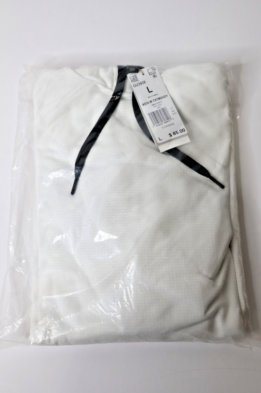 Adidas A530 Textured Mixed Media Hooded Sweatshirt Size Large New with Tag