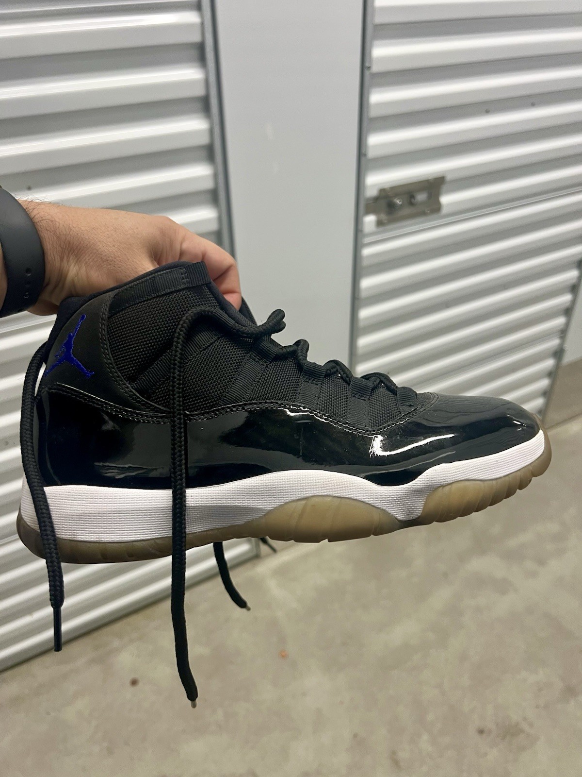 Jordan Air Jordan 11 Retro Space Jam 2016 Mid Top Patent Leather Sneakers