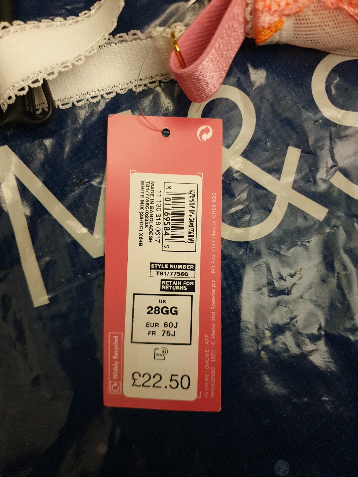 Underwire Full Cup Bra 28GG M&S(RRP £22.50)