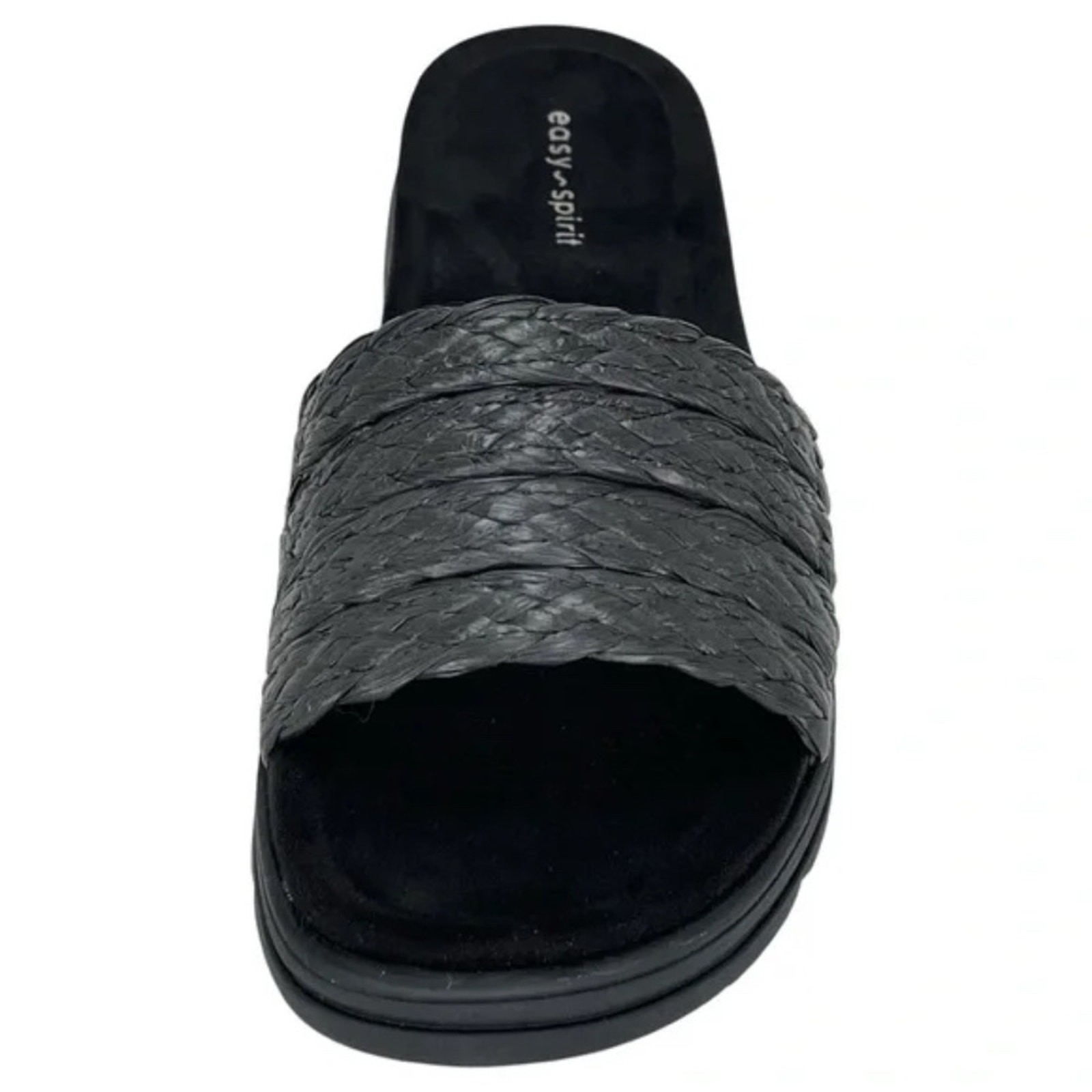 Easy Spirit Slides Sandals 7.5 M Raffia Cushioned Insole Flats Shoes Salma 2 NIB