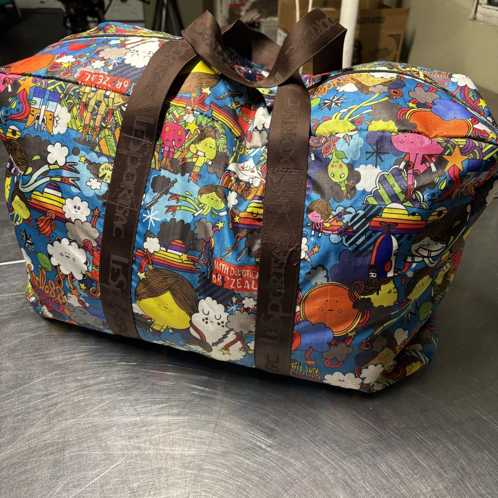 LeSport Sac Duffel Bag 21” x 12” x 9” Artist In Residence Merijn Hos Dutch Art