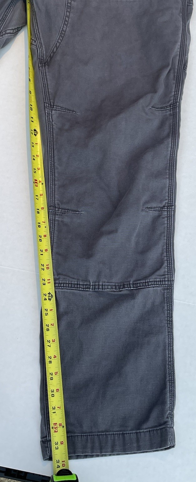 Carhartt Work Pant Mens 38×36 (34) Gray Rugged Flex Relaxed Fit Canvas Utility